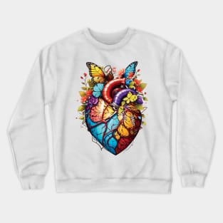 flowery heart Crewneck Sweatshirt